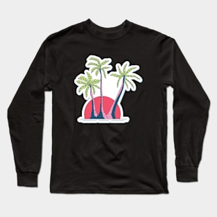 Palm Tree Sunset Long Sleeve T-Shirt